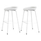 Contemporary Style Bar-stool Plastic Counter Bar Stool with Metal Legs for Kitchen White 2 Piece Set Clearhalo 'Bar Furniture' 'Bar Stools' 'bar_stools' 'furn' 'furn_bar_stools' 'Furniture' 'furniture_bar_stools' 'Kitchen & Dining Furniture' 4984133