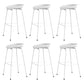 Contemporary Style Bar-stool Plastic Counter Bar Stool with Metal Legs for Kitchen White 6 Piece Set Clearhalo 'Bar Furniture' 'Bar Stools' 'bar_stools' 'furn' 'furn_bar_stools' 'Furniture' 'furniture_bar_stools' 'Kitchen & Dining Furniture' 4984137