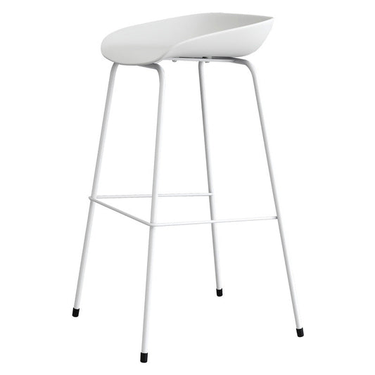 Contemporary Style Bar-stool Plastic Counter Bar Stool with Metal Legs for Kitchen Clearhalo 'Bar Furniture' 'Bar Stools' 'bar_stools' 'furn' 'furn_bar_stools' 'Furniture' 'furniture_bar_stools' 'Kitchen & Dining Furniture' 4984138
