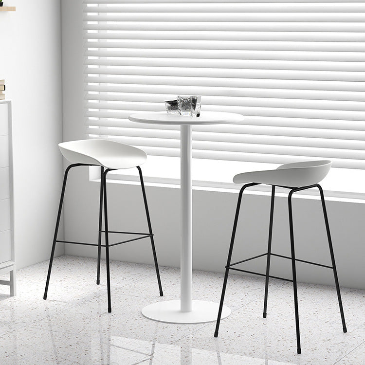 Contemporary Style Bar-stool Plastic Counter Bar Stool with Metal Legs for Kitchen Clearhalo 'Bar Furniture' 'Bar Stools' 'bar_stools' 'furn' 'furn_bar_stools' 'Furniture' 'furniture_bar_stools' 'Kitchen & Dining Furniture' 4984148
