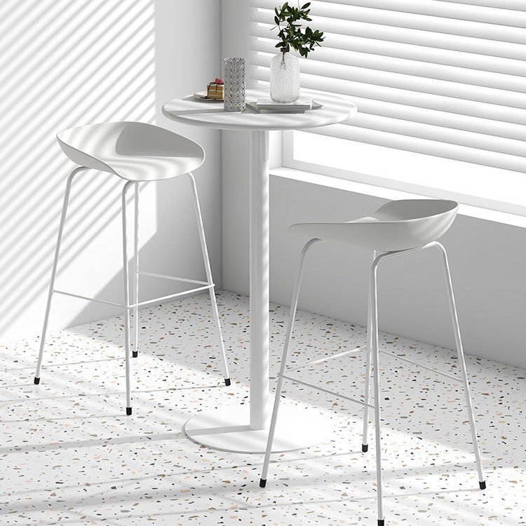 Contemporary Style Bar-stool Plastic Counter Bar Stool with Metal Legs for Kitchen Clearhalo 'Bar Furniture' 'Bar Stools' 'bar_stools' 'furn' 'furn_bar_stools' 'Furniture' 'furniture_bar_stools' 'Kitchen & Dining Furniture' 4984149