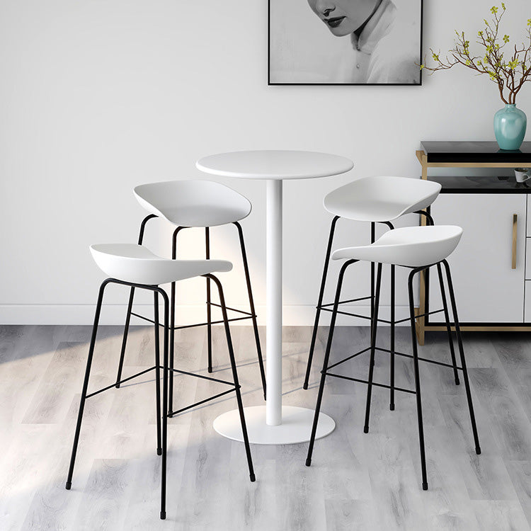 Contemporary Style Bar-stool Plastic Counter Bar Stool with Metal Legs for Kitchen Clearhalo 'Bar Furniture' 'Bar Stools' 'bar_stools' 'furn' 'furn_bar_stools' 'Furniture' 'furniture_bar_stools' 'Kitchen & Dining Furniture' 4984151