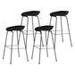 Contemporary Style Bar-stool Plastic Counter Bar Stool with Metal Legs for Kitchen Black 4 Piece Set Clearhalo 'Bar Furniture' 'Bar Stools' 'bar_stools' 'furn' 'furn_bar_stools' 'Furniture' 'furniture_bar_stools' 'Kitchen & Dining Furniture' 4984153