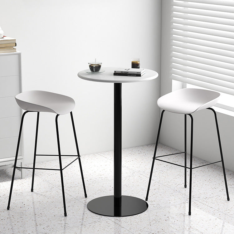 Contemporary Style Bar-stool Plastic Counter Bar Stool with Metal Legs for Kitchen Clearhalo 'Bar Furniture' 'Bar Stools' 'bar_stools' 'furn' 'furn_bar_stools' 'Furniture' 'furniture_bar_stools' 'Kitchen & Dining Furniture' 4984154