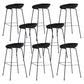 Contemporary Style Bar-stool Plastic Counter Bar Stool with Metal Legs for Kitchen Black 8 Piece Set Clearhalo 'Bar Furniture' 'Bar Stools' 'bar_stools' 'furn' 'furn_bar_stools' 'Furniture' 'furniture_bar_stools' 'Kitchen & Dining Furniture' 4984156