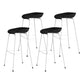 Contemporary Style Bar-stool Plastic Counter Bar Stool with Metal Legs for Kitchen Black White 4 Piece Set Clearhalo 'Bar Furniture' 'Bar Stools' 'bar_stools' 'furn' 'furn_bar_stools' 'Furniture' 'furniture_bar_stools' 'Kitchen & Dining Furniture' 4984158