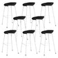Contemporary Style Bar-stool Plastic Counter Bar Stool with Metal Legs for Kitchen Black White 8 Piece Set Clearhalo 'Bar Furniture' 'Bar Stools' 'bar_stools' 'furn' 'furn_bar_stools' 'Furniture' 'furniture_bar_stools' 'Kitchen & Dining Furniture' 4984160