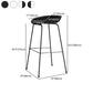 Contemporary Style Bar-stool Plastic Counter Bar Stool with Metal Legs for Kitchen Clearhalo 'Bar Furniture' 'Bar Stools' 'bar_stools' 'furn' 'furn_bar_stools' 'Furniture' 'furniture_bar_stools' 'Kitchen & Dining Furniture' 4984161