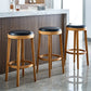 Contemporary Style Bar-stool Round Counter Bar Stool with Wooden Legs for Kitchen Clearhalo 'Bar Furniture' 'Bar Stools' 'bar_stools' 'furn' 'furn_bar_stools' 'Furniture' 'furniture_bar_stools' 'Kitchen & Dining Furniture' 4984162