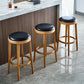 Contemporary Style Bar-stool Round Counter Bar Stool with Wooden Legs for Kitchen Clearhalo 'Bar Furniture' 'Bar Stools' 'bar_stools' 'furn' 'furn_bar_stools' 'Furniture' 'furniture_bar_stools' 'Kitchen & Dining Furniture' 4984164