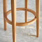 Contemporary Style Bar-stool Round Counter Bar Stool with Wooden Legs for Kitchen Clearhalo 'Bar Furniture' 'Bar Stools' 'bar_stools' 'furn' 'furn_bar_stools' 'Furniture' 'furniture_bar_stools' 'Kitchen & Dining Furniture' 4984175