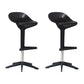 Industrial Bar-stool Adjustable Leather Counter Bar Stool with Metal Legs Black 2 Piece Set Clearhalo 'Bar Furniture' 'Bar Stools' 'bar_stools' 'furn' 'furn_bar_stools' 'Furniture' 'furniture_bar_stools' 'Kitchen & Dining Furniture' 4984185