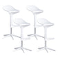 Industrial Bar-stool Adjustable Leather Counter Bar Stool with Metal Legs White 4 Piece Set Clearhalo 'Bar Furniture' 'Bar Stools' 'bar_stools' 'furn' 'furn_bar_stools' 'Furniture' 'furniture_bar_stools' 'Kitchen & Dining Furniture' 4984197