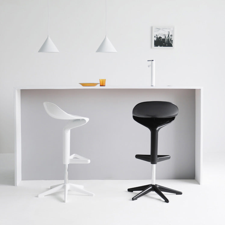 Industrial Bar-stool Adjustable Leather Counter Bar Stool with Metal Legs Clearhalo 'Bar Furniture' 'Bar Stools' 'bar_stools' 'furn' 'furn_bar_stools' 'Furniture' 'furniture_bar_stools' 'Kitchen & Dining Furniture' 4984202
