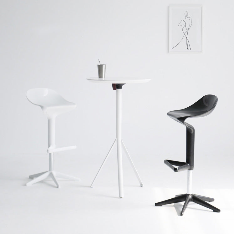 Industrial Bar-stool Adjustable Leather Counter Bar Stool with Metal Legs Clearhalo 'Bar Furniture' 'Bar Stools' 'bar_stools' 'furn' 'furn_bar_stools' 'Furniture' 'furniture_bar_stools' 'Kitchen & Dining Furniture' 4984204