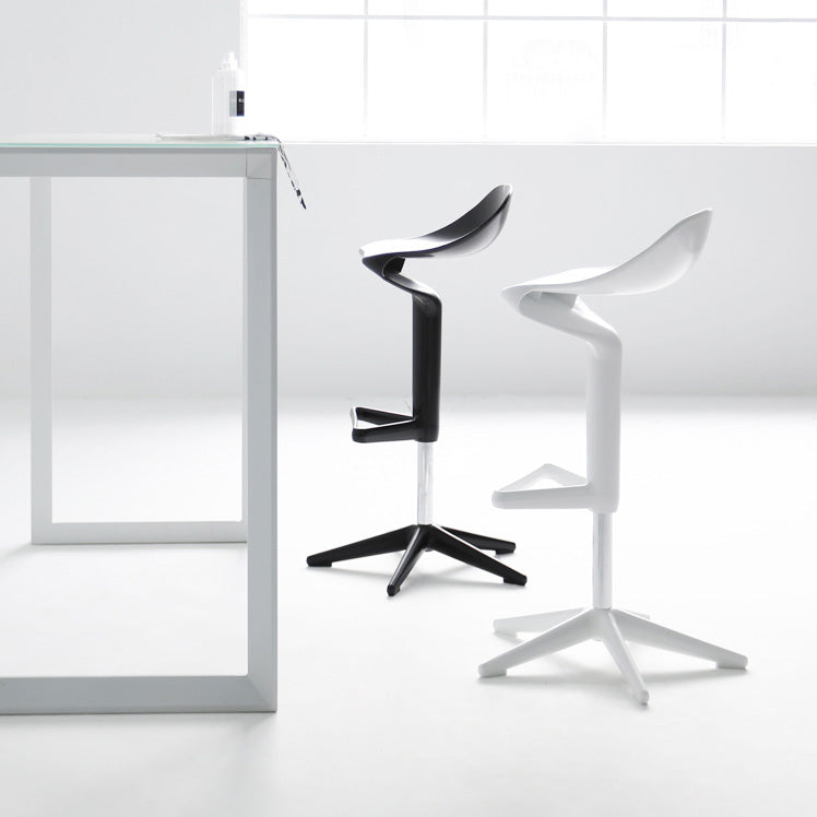 Industrial Bar-stool Adjustable Leather Counter Bar Stool with Metal Legs Clearhalo 'Bar Furniture' 'Bar Stools' 'bar_stools' 'furn' 'furn_bar_stools' 'Furniture' 'furniture_bar_stools' 'Kitchen & Dining Furniture' 4984206