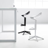 Industrial Bar-stool Adjustable Leather Counter Bar Stool with Metal Legs Clearhalo 'Bar Furniture' 'Bar Stools' 'bar_stools' 'furn' 'furn_bar_stools' 'Furniture' 'furniture_bar_stools' 'Kitchen & Dining Furniture' 4984206