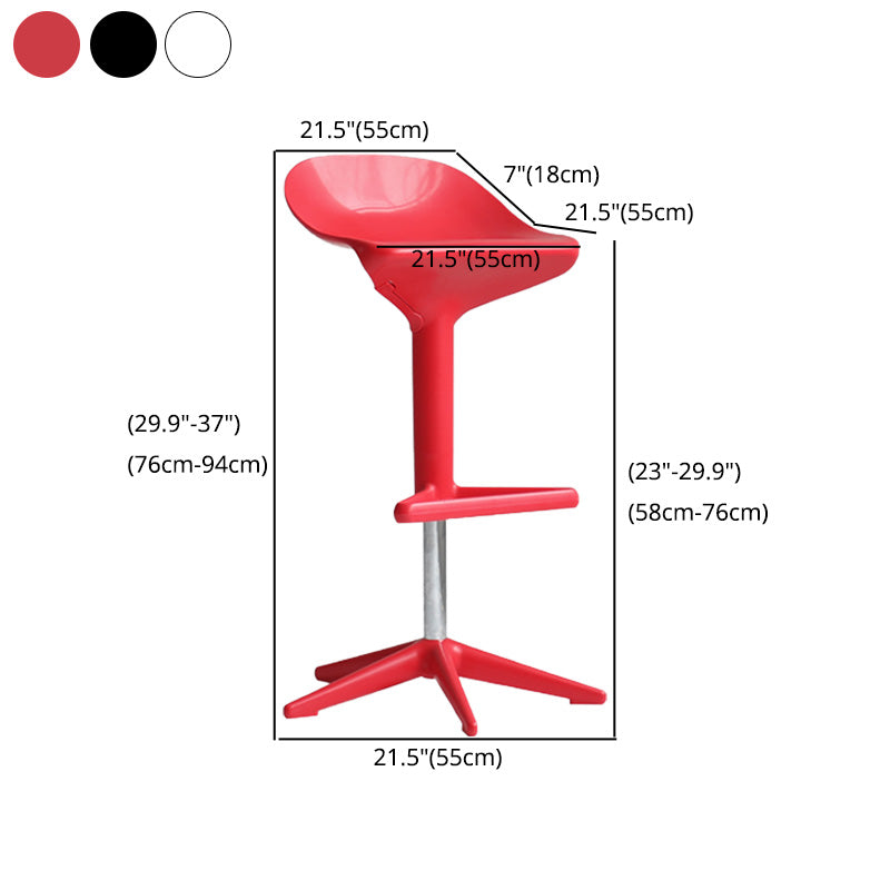 Industrial Bar-stool Adjustable Leather Counter Bar Stool with Metal Legs Clearhalo 'Bar Furniture' 'Bar Stools' 'bar_stools' 'furn' 'furn_bar_stools' 'Furniture' 'furniture_bar_stools' 'Kitchen & Dining Furniture' 4984211