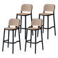 Nordic Style Bar-stool Square Counter Bar Stool with Plastic Legs for Kitchen Black 4 Piece Set Clearhalo 'Bar Furniture' 'Bar Stools' 'bar_stools' 'furn' 'furn_bar_stools' 'Furniture' 'furniture_bar_stools' 'Kitchen & Dining Furniture' 4984215