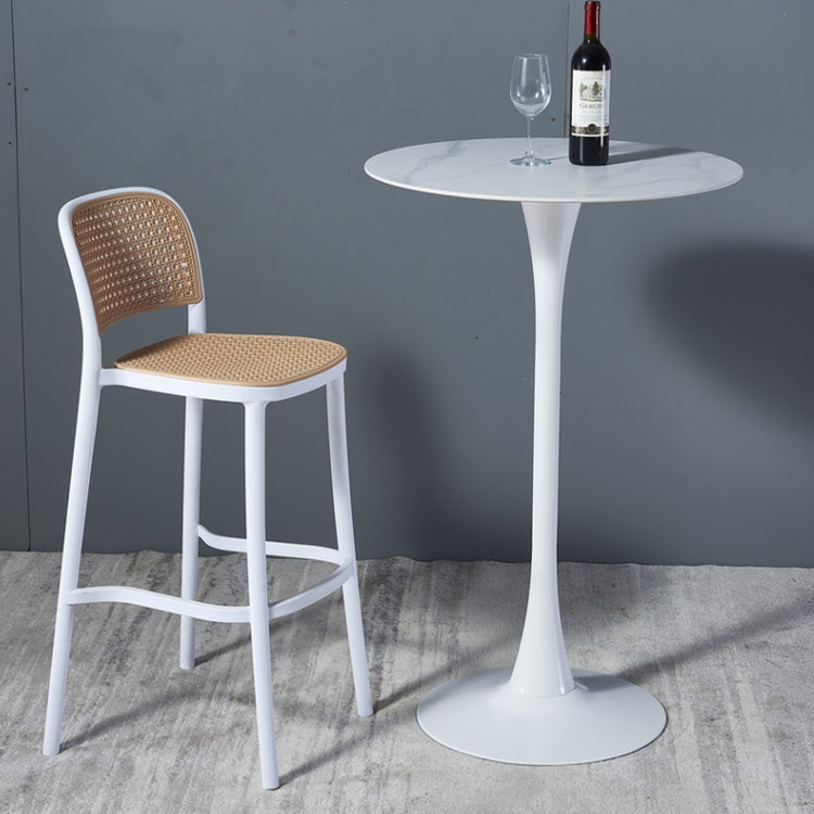 Nordic Style Bar-stool Square Counter Bar Stool with Plastic Legs for Kitchen Clearhalo 'Bar Furniture' 'Bar Stools' 'bar_stools' 'furn' 'furn_bar_stools' 'Furniture' 'furniture_bar_stools' 'Kitchen & Dining Furniture' 4984217