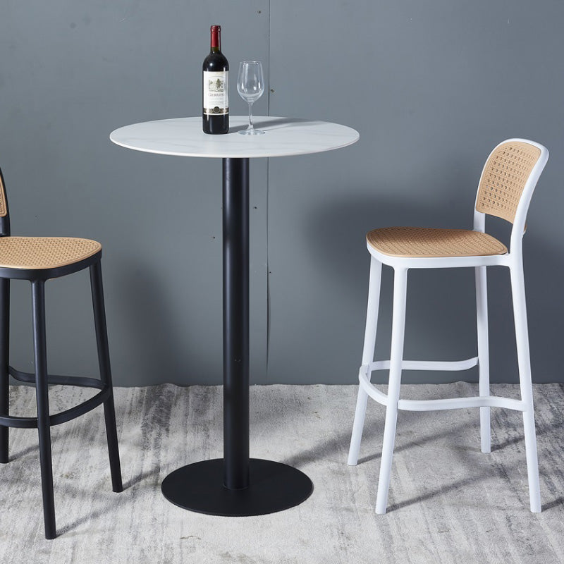Nordic Style Bar-stool Square Counter Bar Stool with Plastic Legs for Kitchen Clearhalo 'Bar Furniture' 'Bar Stools' 'bar_stools' 'furn' 'furn_bar_stools' 'Furniture' 'furniture_bar_stools' 'Kitchen & Dining Furniture' 4984219