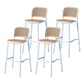 Nordic Style Bar-stool Square Counter Bar Stool with Plastic Legs for Kitchen White 4 Piece Set Clearhalo 'Bar Furniture' 'Bar Stools' 'bar_stools' 'furn' 'furn_bar_stools' 'Furniture' 'furniture_bar_stools' 'Kitchen & Dining Furniture' 4984222