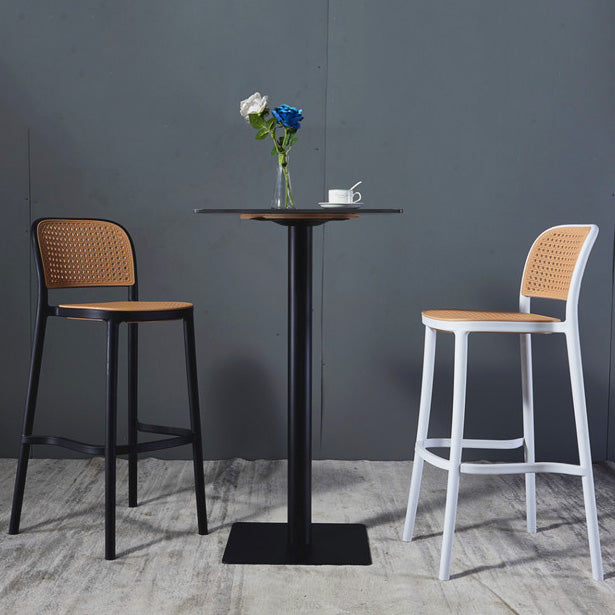 Nordic Style Bar-stool Square Counter Bar Stool with Plastic Legs for Kitchen Clearhalo 'Bar Furniture' 'Bar Stools' 'bar_stools' 'furn' 'furn_bar_stools' 'Furniture' 'furniture_bar_stools' 'Kitchen & Dining Furniture' 4984228