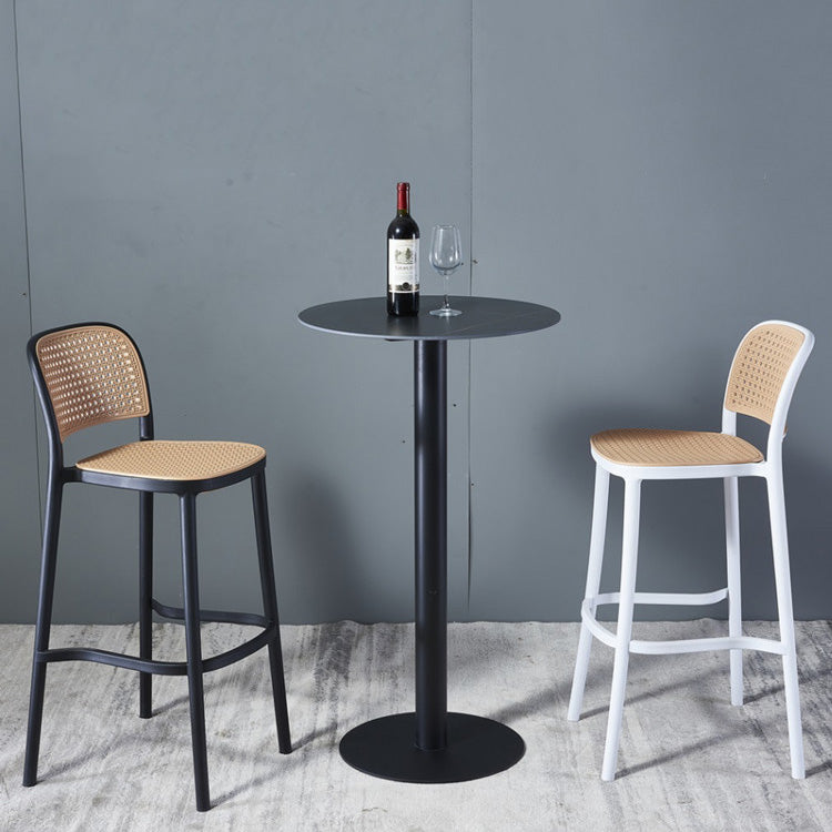 Nordic Style Bar-stool Square Counter Bar Stool with Plastic Legs for Kitchen Clearhalo 'Bar Furniture' 'Bar Stools' 'bar_stools' 'furn' 'furn_bar_stools' 'Furniture' 'furniture_bar_stools' 'Kitchen & Dining Furniture' 4984229