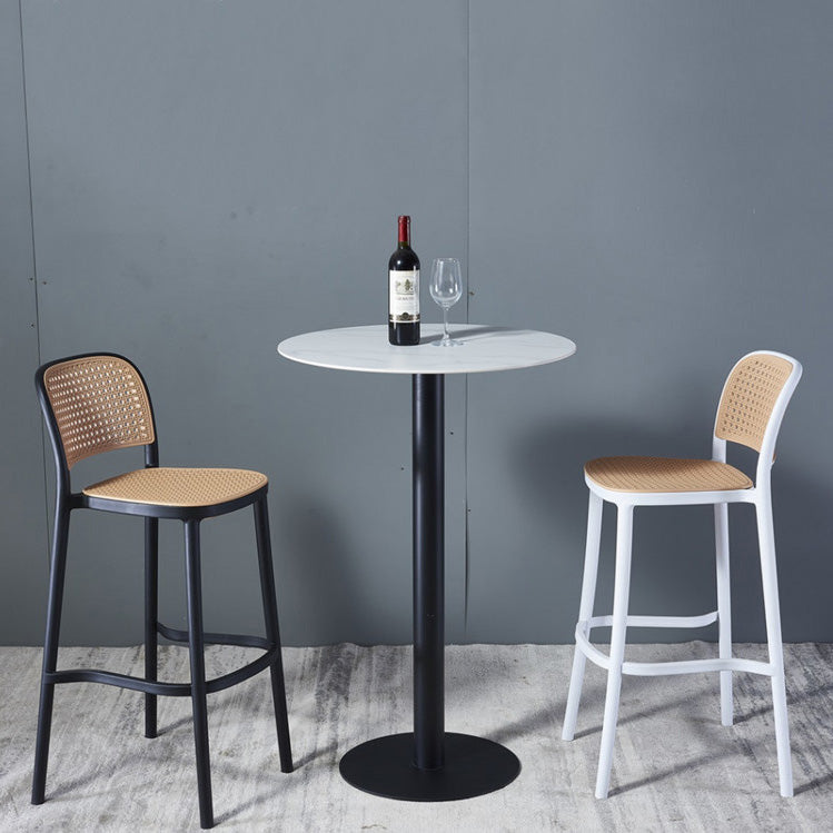 Nordic Style Bar-stool Square Counter Bar Stool with Plastic Legs for Kitchen Clearhalo 'Bar Furniture' 'Bar Stools' 'bar_stools' 'furn' 'furn_bar_stools' 'Furniture' 'furniture_bar_stools' 'Kitchen & Dining Furniture' 4984230