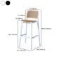 Nordic Style Bar-stool Square Counter Bar Stool with Plastic Legs for Kitchen Clearhalo 'Bar Furniture' 'Bar Stools' 'bar_stools' 'furn' 'furn_bar_stools' 'Furniture' 'furniture_bar_stools' 'Kitchen & Dining Furniture' 4984231