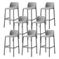 Nordic Style Bar-stool Plastic Counter Bar Stool with Plastic Legs for Kitchen Grey 8 Piece Set Clearhalo 'Bar Furniture' 'Bar Stools' 'bar_stools' 'furn' 'furn_bar_stools' 'Furniture' 'furniture_bar_stools' 'Kitchen & Dining Furniture' 4984235