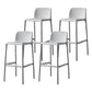 Nordic Style Bar-stool Plastic Counter Bar Stool with Plastic Legs for Kitchen White 4 Piece Set Clearhalo 'Bar Furniture' 'Bar Stools' 'bar_stools' 'furn' 'furn_bar_stools' 'Furniture' 'furniture_bar_stools' 'Kitchen & Dining Furniture' 4984241