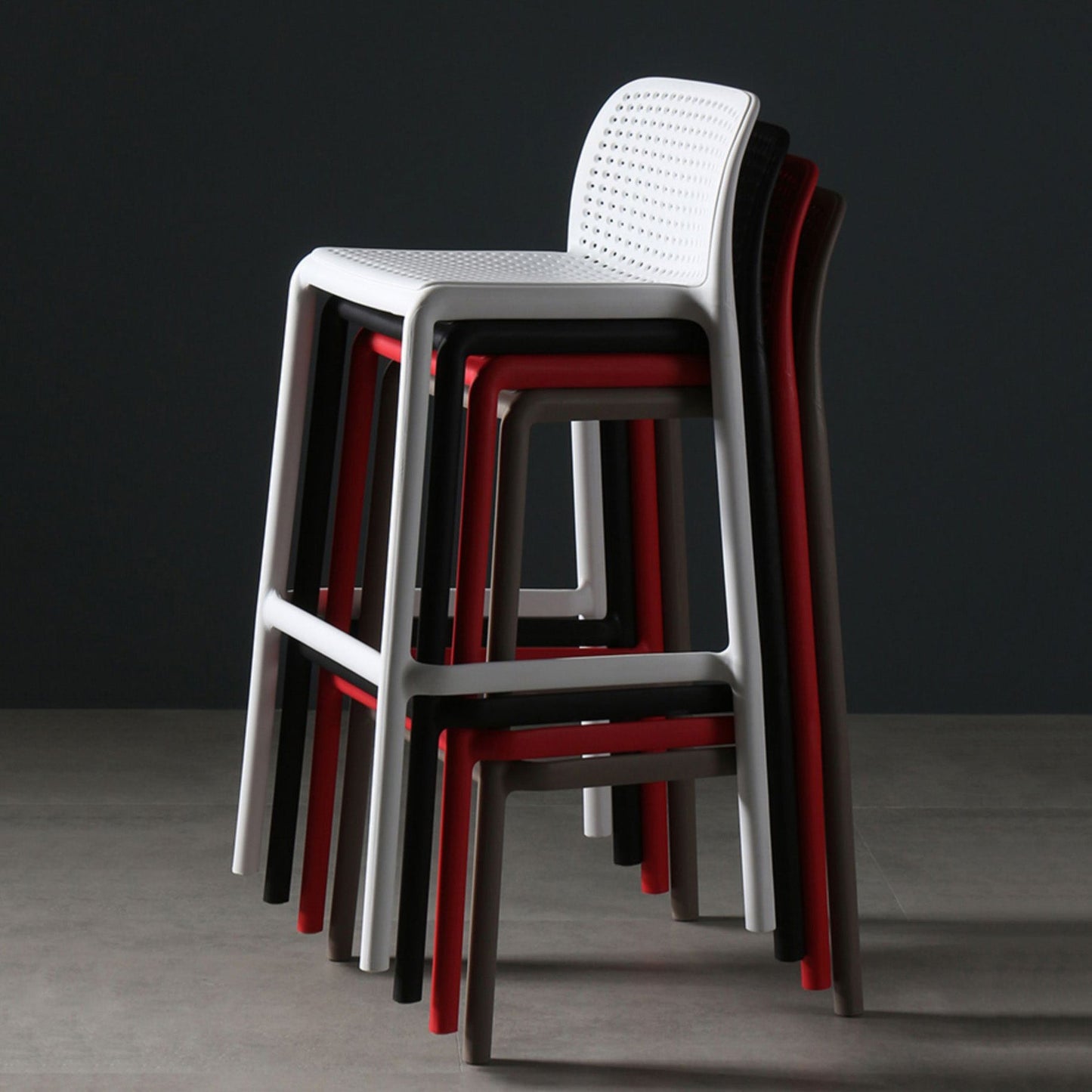 Nordic Style Bar-stool Plastic Counter Bar Stool with Plastic Legs for Kitchen Clearhalo 'Bar Furniture' 'Bar Stools' 'bar_stools' 'furn' 'furn_bar_stools' 'Furniture' 'furniture_bar_stools' 'Kitchen & Dining Furniture' 4984252
