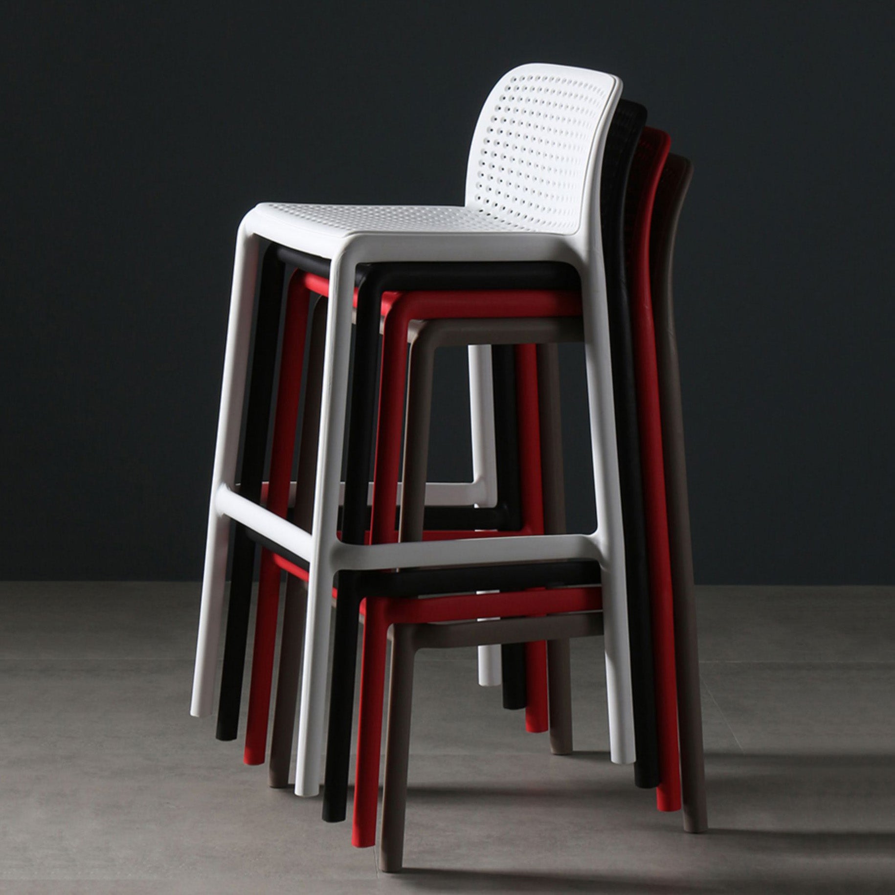 Nordic Style Bar-stool Plastic Counter Bar Stool with Plastic Legs for Kitchen Clearhalo 'Bar Furniture' 'Bar Stools' 'bar_stools' 'furn' 'furn_bar_stools' 'Furniture' 'furniture_bar_stools' 'Kitchen & Dining Furniture' 4984252
