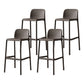 Nordic Style Bar-stool Plastic Counter Bar Stool with Plastic Legs for Kitchen Brown 4 Piece Set Clearhalo 'Bar Furniture' 'Bar Stools' 'bar_stools' 'furn' 'furn_bar_stools' 'Furniture' 'furniture_bar_stools' 'Kitchen & Dining Furniture' 4984253