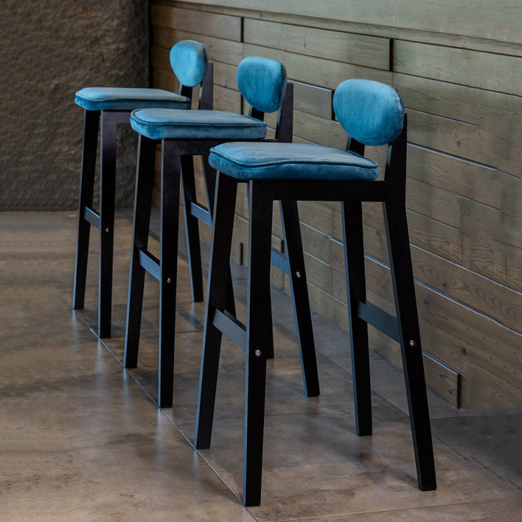 Contemporary Bar-stool Square Counter Bar Stool with Wooden Legs for Kitchen Clearhalo 'Bar Furniture' 'Bar Stools' 'bar_stools' 'furn' 'furn_bar_stools' 'Furniture' 'furniture_bar_stools' 'Kitchen & Dining Furniture' 4984262