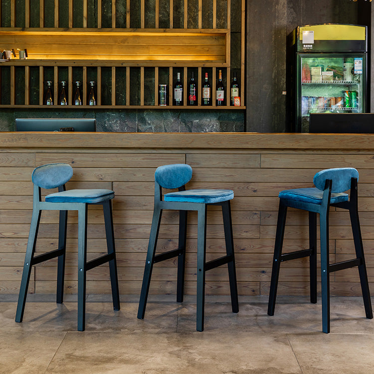 Contemporary Bar-stool Square Counter Bar Stool with Wooden Legs for Kitchen Clearhalo 'Bar Furniture' 'Bar Stools' 'bar_stools' 'furn' 'furn_bar_stools' 'Furniture' 'furniture_bar_stools' 'Kitchen & Dining Furniture' 4984278
