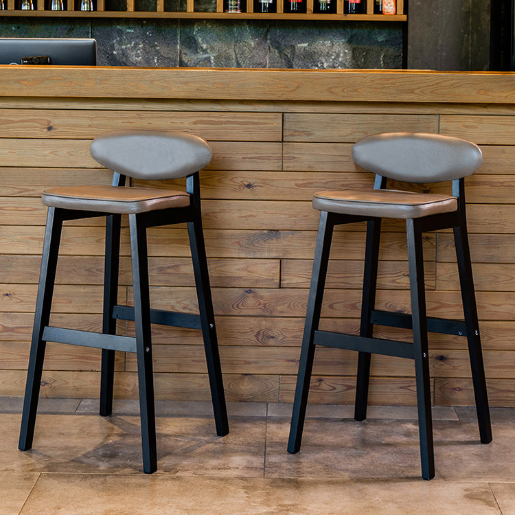 Contemporary Bar-stool Square Counter Bar Stool with Wooden Legs for Kitchen Clearhalo 'Bar Furniture' 'Bar Stools' 'bar_stools' 'furn' 'furn_bar_stools' 'Furniture' 'furniture_bar_stools' 'Kitchen & Dining Furniture' 4984280