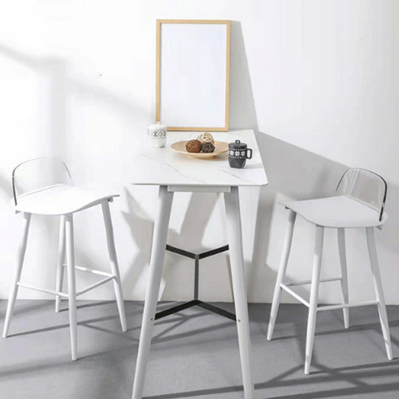 Scandinavian Footrest Home Stool Matte Finish Plastic Bar Stool Clearhalo 'Bar Furniture' 'Bar Stools' 'bar_stools' 'furn' 'furn_bar_stools' 'Furniture' 'furniture_bar_stools' 'Kitchen & Dining Furniture' 4984315