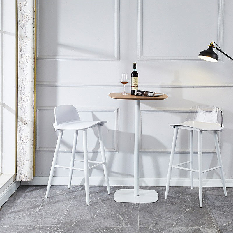 Scandinavian Footrest Home Stool Matte Finish Plastic Bar Stool Clearhalo 'Bar Furniture' 'Bar Stools' 'bar_stools' 'furn' 'furn_bar_stools' 'Furniture' 'furniture_bar_stools' 'Kitchen & Dining Furniture' 4984318