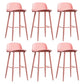 Scandinavian Footrest Home Stool Matte Finish Plastic Bar Stool Pink 6 Piece Set Clearhalo 'Bar Furniture' 'Bar Stools' 'bar_stools' 'furn' 'furn_bar_stools' 'Furniture' 'furniture_bar_stools' 'Kitchen & Dining Furniture' 4984319