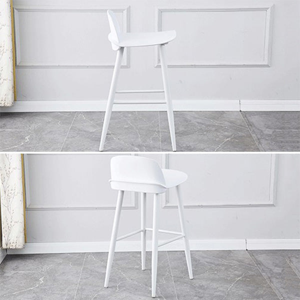 Scandinavian Footrest Home Stool Matte Finish Plastic Bar Stool Clearhalo 'Bar Furniture' 'Bar Stools' 'bar_stools' 'furn' 'furn_bar_stools' 'Furniture' 'furniture_bar_stools' 'Kitchen & Dining Furniture' 4984321