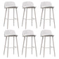 Scandinavian Footrest Home Stool Matte Finish Plastic Bar Stool White-Clear 6 Piece Set Clearhalo 'Bar Furniture' 'Bar Stools' 'bar_stools' 'furn' 'furn_bar_stools' 'Furniture' 'furniture_bar_stools' 'Kitchen & Dining Furniture' 4984327