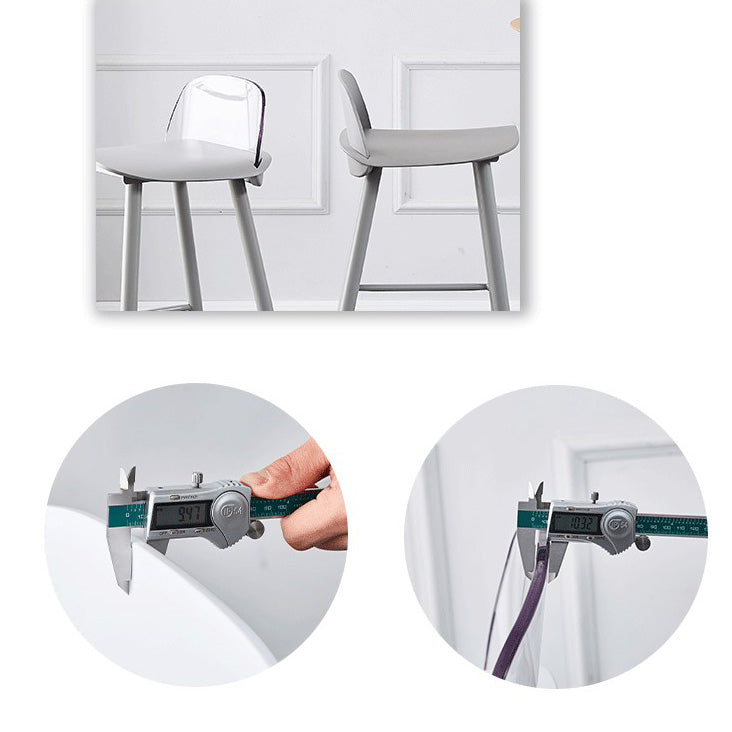 Scandinavian Footrest Home Stool Matte Finish Plastic Bar Stool Clearhalo 'Bar Furniture' 'Bar Stools' 'bar_stools' 'furn' 'furn_bar_stools' 'Furniture' 'furniture_bar_stools' 'Kitchen & Dining Furniture' 4984328