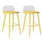 Scandinavian Footrest Home Stool Matte Finish Plastic Bar Stool Clear Yellow 2 Piece Set Clearhalo 'Bar Furniture' 'Bar Stools' 'bar_stools' 'furn' 'furn_bar_stools' 'Furniture' 'furniture_bar_stools' 'Kitchen & Dining Furniture' 4984330