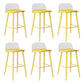 Scandinavian Footrest Home Stool Matte Finish Plastic Bar Stool Clear Yellow 6 Piece Set Clearhalo 'Bar Furniture' 'Bar Stools' 'bar_stools' 'furn' 'furn_bar_stools' 'Furniture' 'furniture_bar_stools' 'Kitchen & Dining Furniture' 4984332