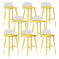 Scandinavian Footrest Home Stool Matte Finish Plastic Bar Stool Clear Yellow 8 Piece Set Clearhalo 'Bar Furniture' 'Bar Stools' 'bar_stools' 'furn' 'furn_bar_stools' 'Furniture' 'furniture_bar_stools' 'Kitchen & Dining Furniture' 4984333