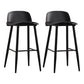 Scandinavian Footrest Home Stool Matte Finish Plastic Bar Stool Black 2 Piece Set Clearhalo 'Bar Furniture' 'Bar Stools' 'bar_stools' 'furn' 'furn_bar_stools' 'Furniture' 'furniture_bar_stools' 'Kitchen & Dining Furniture' 4984338
