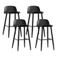 Scandinavian Footrest Home Stool Matte Finish Plastic Bar Stool Black 4 Piece Set Clearhalo 'Bar Furniture' 'Bar Stools' 'bar_stools' 'furn' 'furn_bar_stools' 'Furniture' 'furniture_bar_stools' 'Kitchen & Dining Furniture' 4984339