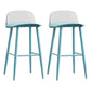 Scandinavian Footrest Home Stool Matte Finish Plastic Bar Stool Blue-Clear 2 Piece Set Clearhalo 'Bar Furniture' 'Bar Stools' 'bar_stools' 'furn' 'furn_bar_stools' 'Furniture' 'furniture_bar_stools' 'Kitchen & Dining Furniture' 4984342